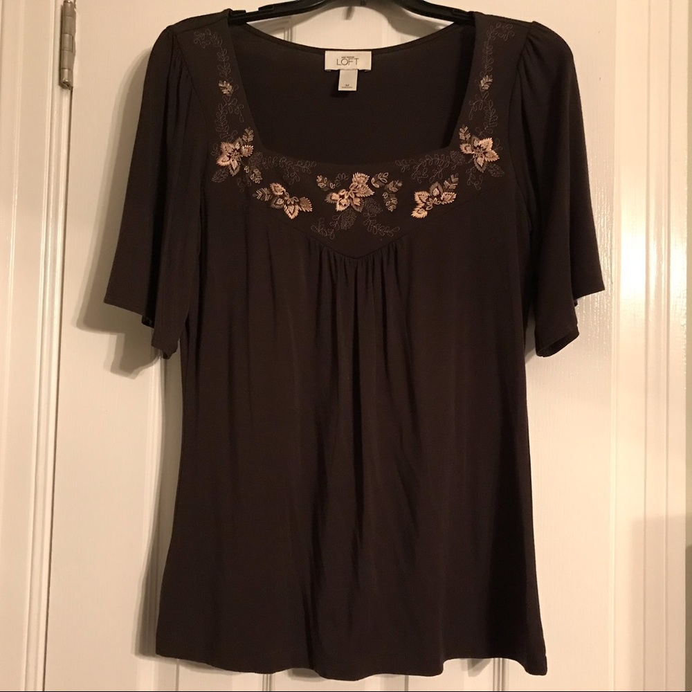 Loft flutter sleeve top
